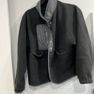 Ardene Black Fleece Coat M/L